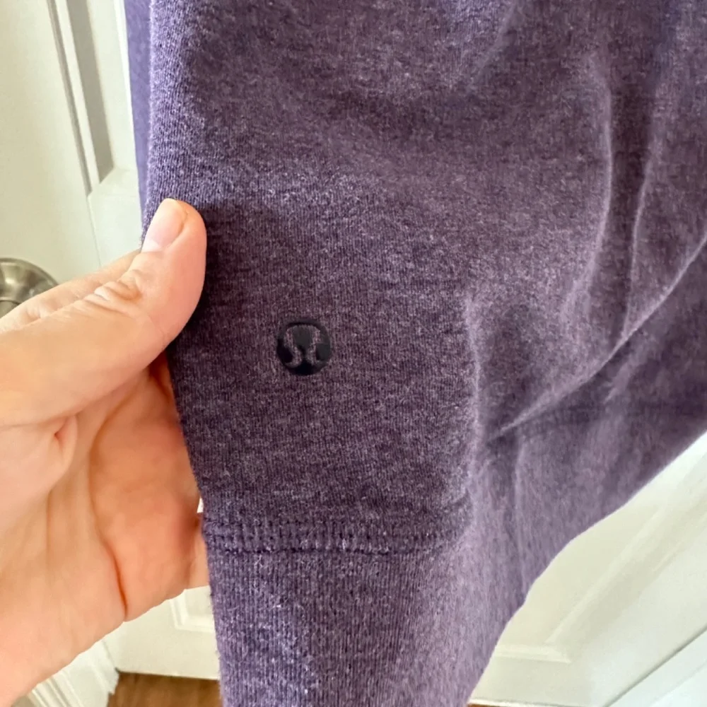 Lululemon Athletic Reversible Stripe Crew Neck Long Sleeve Top Shirt Purple - Picture 9 of 12
